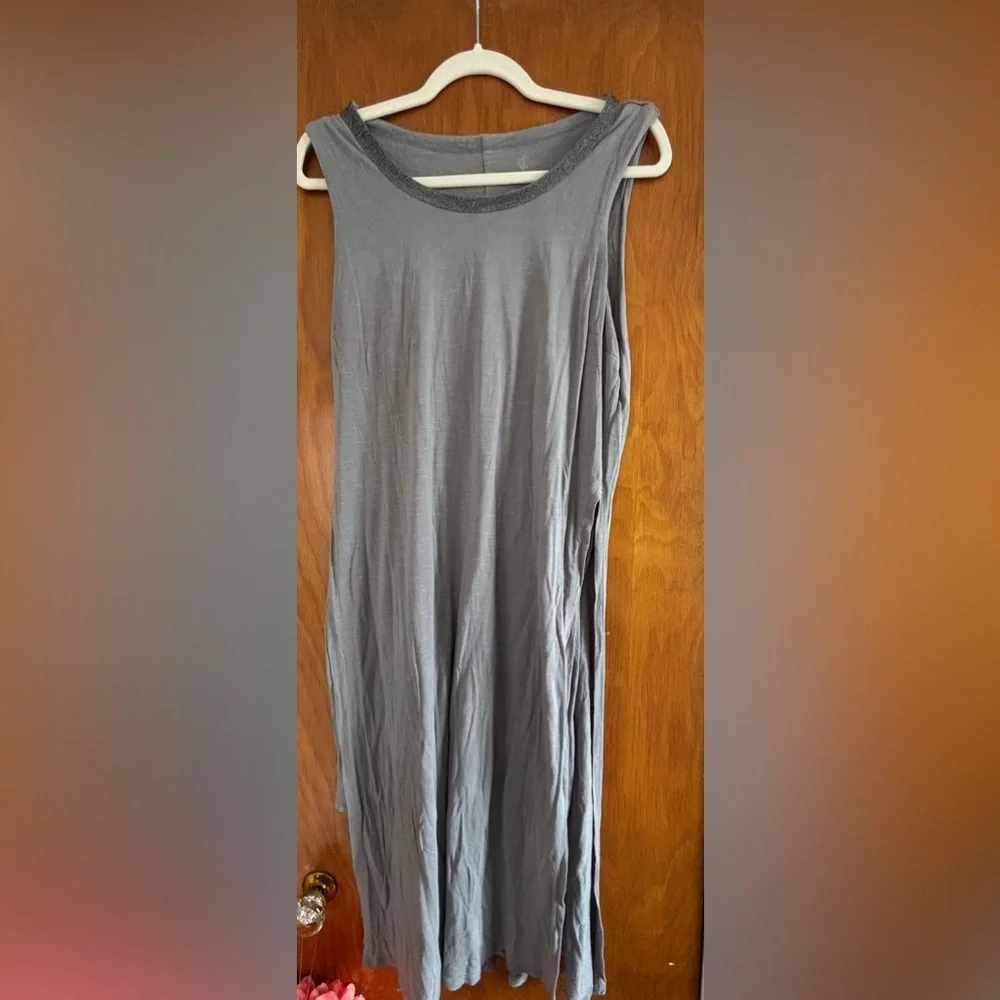 Juicy Couture Gray Sleeveless Maxi Dress with Side Slit